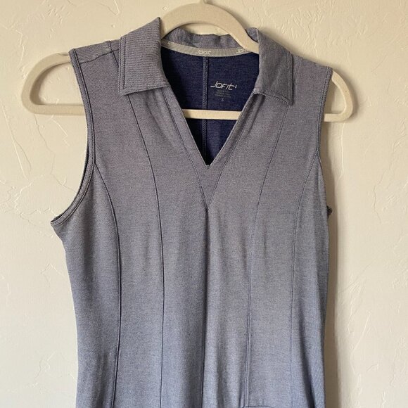 Jofit Blue Chambray Spin Dress Sleeveless Golf Tennis Athletic Womens Small - Picture 4 of 8